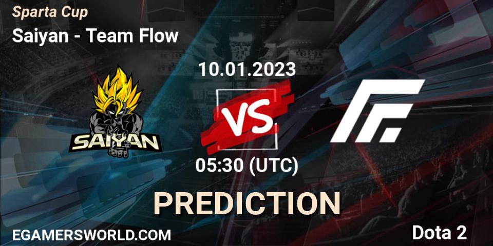 Saiyan vs Team Flow: Match Prediction. 10.01.2023 at 05:37, Dota 2, Sparta Cup