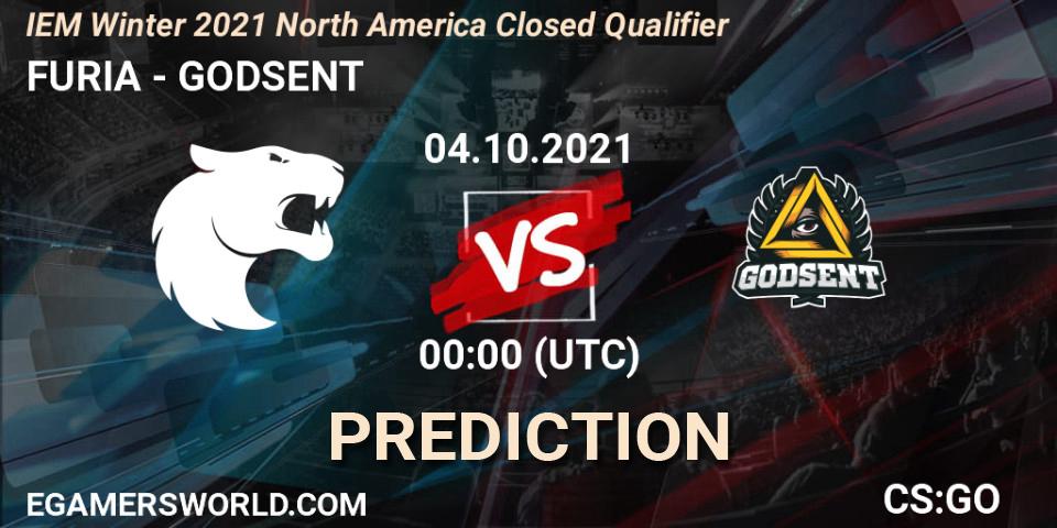 FURIA vs GODSENT: Match Prediction. 04.10.2021 at 00:00, Counter-Strike (CS2), IEM Winter 2021 North America Closed Qualifier