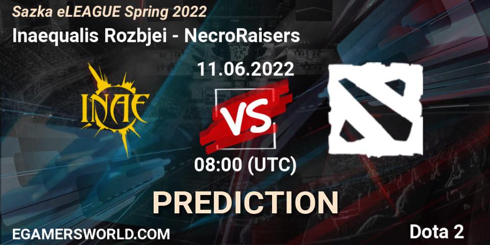 Inaequalis Rozbíječi vs NecroRaisers: Match Prediction. 11.06.2022 at 08:14, Dota 2, Sazka eLEAGUE Spring 2022