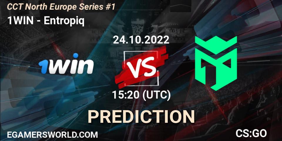 1WIN vs Entropiq: Match Prediction. 24.10.22, CS2 (CS:GO), CCT North Europe Series #1
