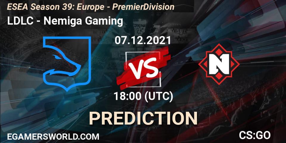 LDLC vs Nemiga Gaming: Match Prediction. 07.12.2021 at 17:00, Counter-Strike (CS2), ESEA Season 39: Europe - Premier Division