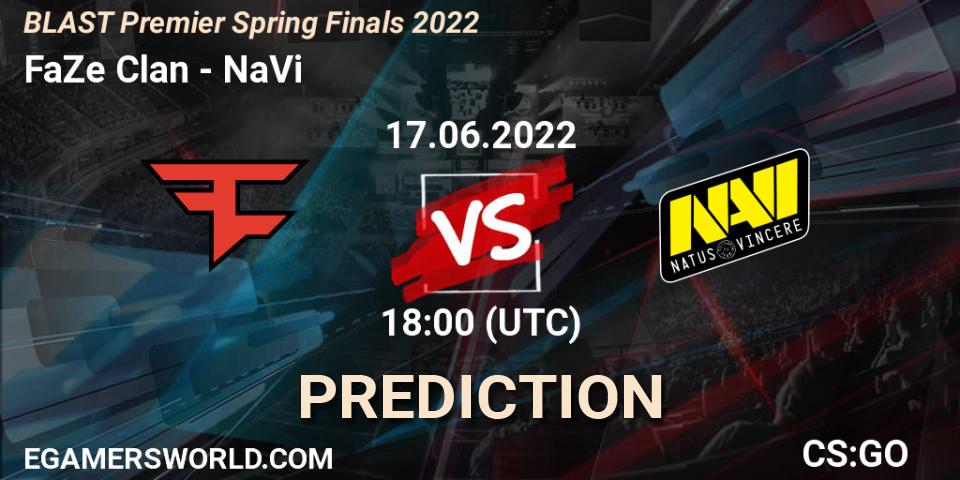 FaZe Clan vs NaVi: Match Prediction. 17.06.22, CS2 (CS:GO), BLAST Premier Spring Finals 2022 