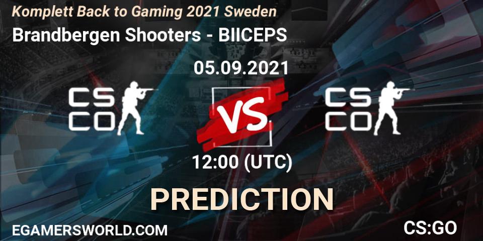 Brandbergen Shooters vs BIICEPS: Match Prediction. 05.09.2021 at 12:00, Counter-Strike (CS2), Komplett Back to Gaming 2021 Sweden