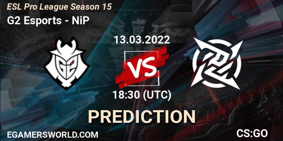 G2 Esports vs NiP: Match Prediction. 13.03.22, CS2 (CS:GO), ESL Pro League Season 15