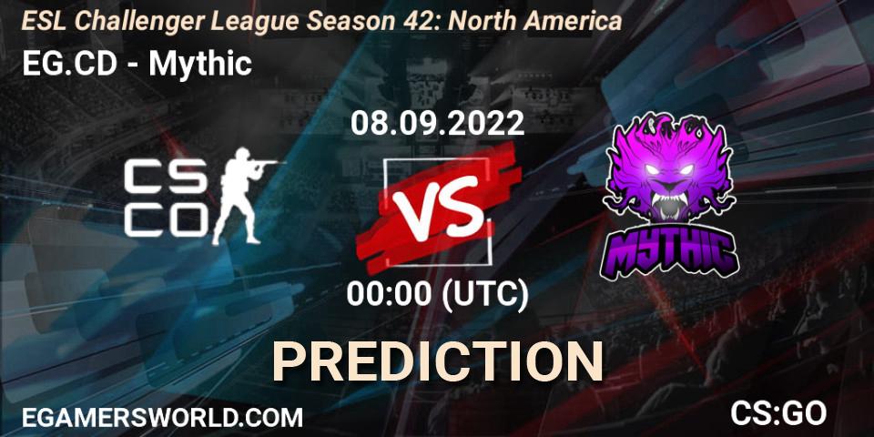 Evil Geniuses Black vs Mythic: Match Prediction. 27.09.2022 at 00:30, Counter-Strike (CS2), ESL Challenger League Season 42: North America