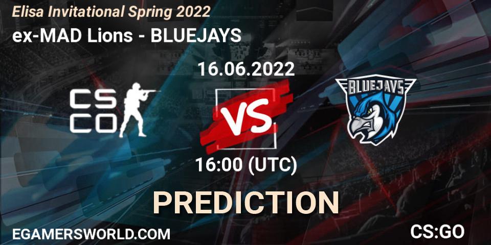ex-MAD Lions vs BLUEJAYS: Match Prediction. 16.06.2022 at 16:00, Counter-Strike (CS2), Elisa Invitational Spring 2022