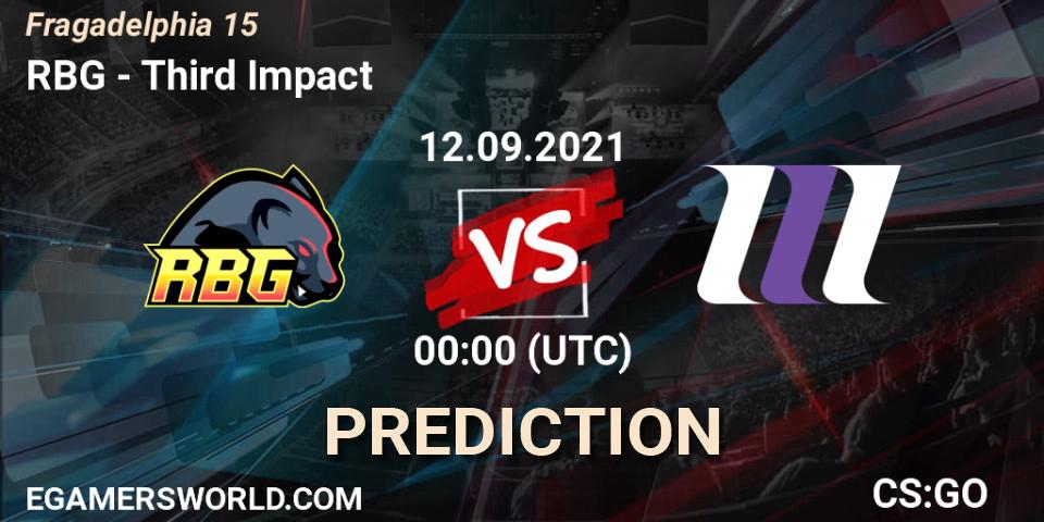 RBG vs Third Impact: Match Prediction. 12.09.2021 at 00:25, Counter-Strike (CS2), Fragadelphia 15