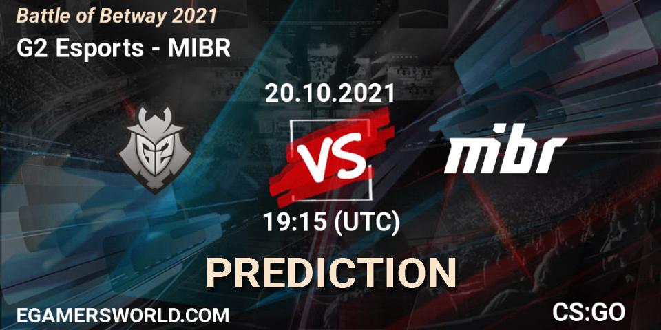 G2 Esports vs MIBR: Match Prediction. 20.10.21, CS2 (CS:GO), Battle of Betway 2021