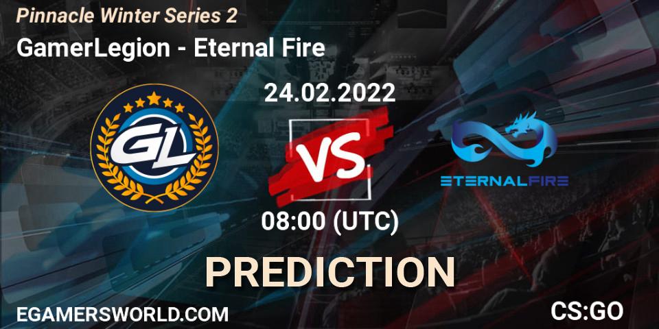 GamerLegion vs Eternal Fire: Match Prediction. 24.02.2022 at 08:00, Counter-Strike (CS2), Pinnacle Winter Series 2