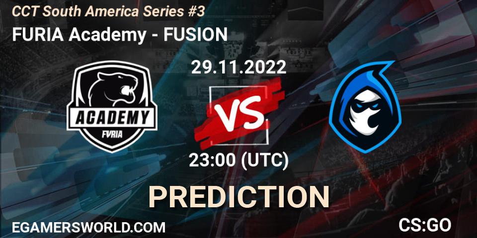 FURIA Academy vs FUSION: Match Prediction. 29.11.22, CS2 (CS:GO), CCT South America Series #3