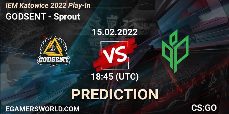 GODSENT vs Sprout: Match Prediction. 15.02.2022 at 20:25, Counter-Strike (CS2), IEM Katowice 2022 Play-In