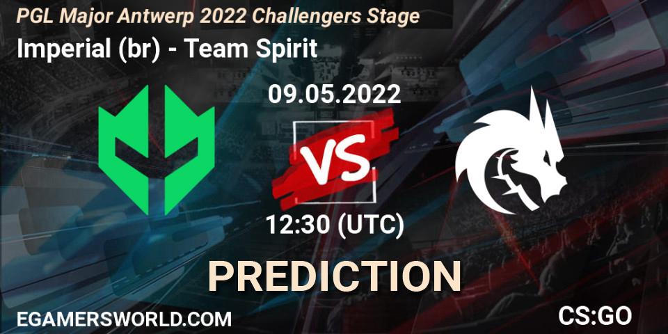 Imperial (br) vs Team Spirit: Match Prediction. 09.05.2022 at 12:45, Counter-Strike (CS2), PGL Major Antwerp 2022 Challengers Stage