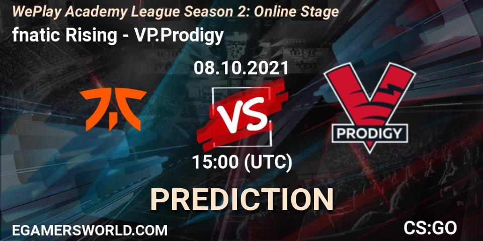 fnatic Rising vs VP.Prodigy: Match Prediction. 08.10.2021 at 15:00, Counter-Strike (CS2), WePlay Academy League Season 2: Online Stage