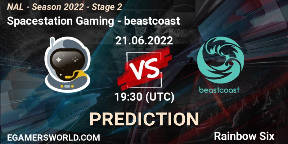 Spacestation Gaming vs beastcoast: Match Prediction. 21.06.2022 at 19:30, Rainbow Six, NAL - Season 2022 - Stage 2