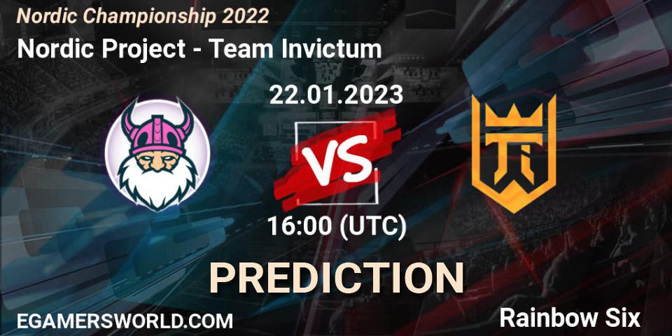 Nordic Project vs Team Invictum: Match Prediction. 22.01.2023 at 16:00, Rainbow Six, Nordic Championship 2022
