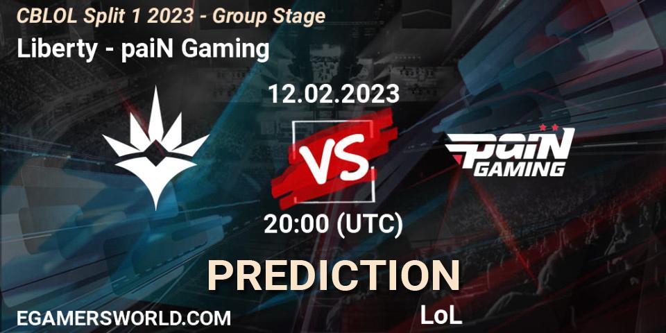Liberty vs paiN Gaming: Match Prediction. 12.02.23, LoL, CBLOL Split 1 2023 - Group Stage