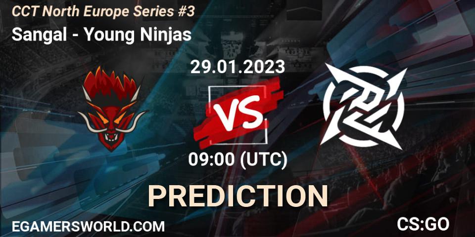 Sangal vs Young Ninjas: Match Prediction. 29.01.23, CS2 (CS:GO), CCT North Europe Series #3