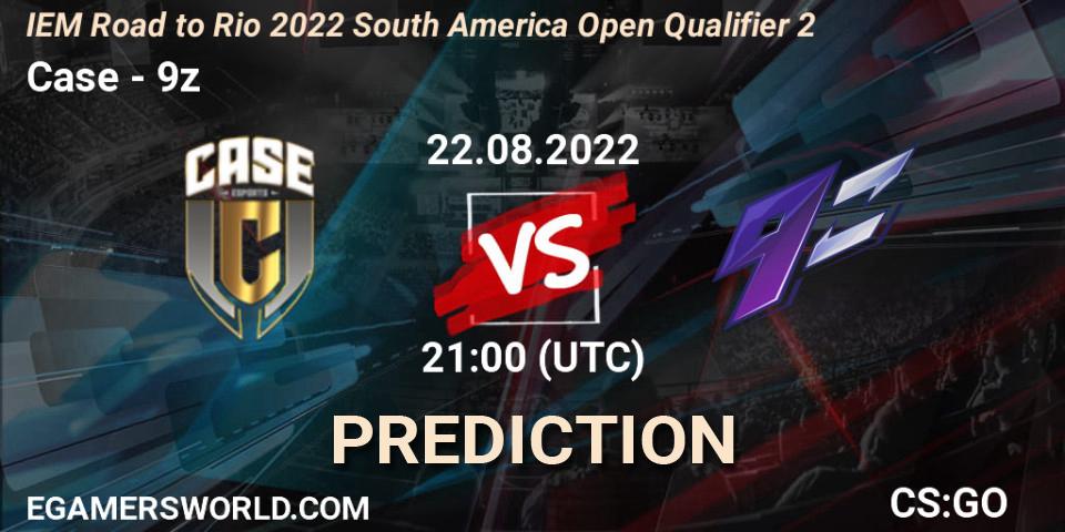 Case vs 9z: Match Prediction. 22.08.2022 at 21:00, Counter-Strike (CS2), IEM Road to Rio 2022 South America Open Qualifier 2