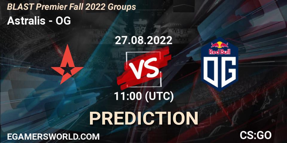 Astralis vs OG: Match Prediction. 27.08.22, CS2 (CS:GO), BLAST Premier Fall 2022 Groups