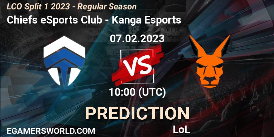 Chiefs eSports Club vs Kanga Esports: Match Prediction. 07.02.23, LoL, LCO Split 1 2023 - Regular Season