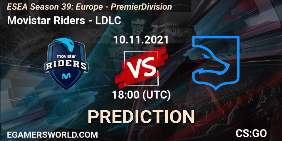 Movistar Riders vs LDLC: Match Prediction. 01.12.21, CS2 (CS:GO), ESEA Season 39: Europe - Premier Division