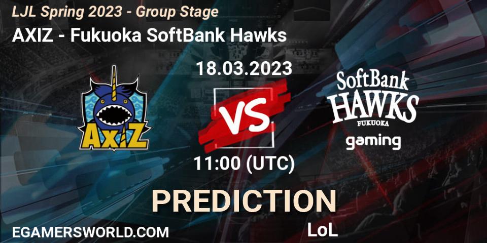 AXIZ vs Fukuoka SoftBank Hawks: Match Prediction. 18.03.23, LoL, LJL Spring 2023 - Group Stage