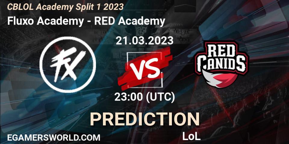 Fluxo Academy vs RED Academy: Match Prediction. 21.03.23, LoL, CBLOL Academy Split 1 2023