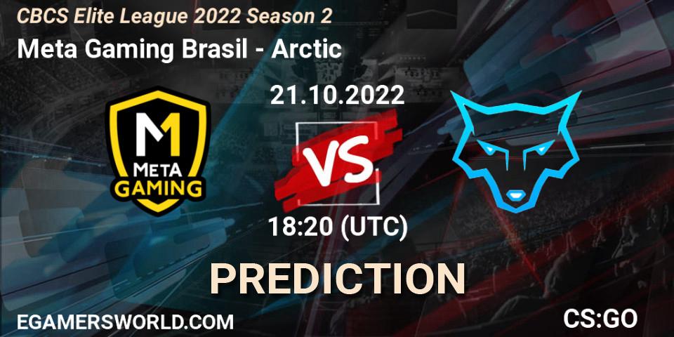 Meta Gaming Brasil vs Arctic: Match Prediction. 22.10.22, CS2 (CS:GO), CBCS Elite League 2022 Season 2