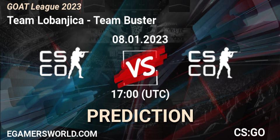 Team Lobanjica vs Team Buster: Match Prediction. 08.01.2023 at 17:05, Counter-Strike (CS2), GOAT League 2023