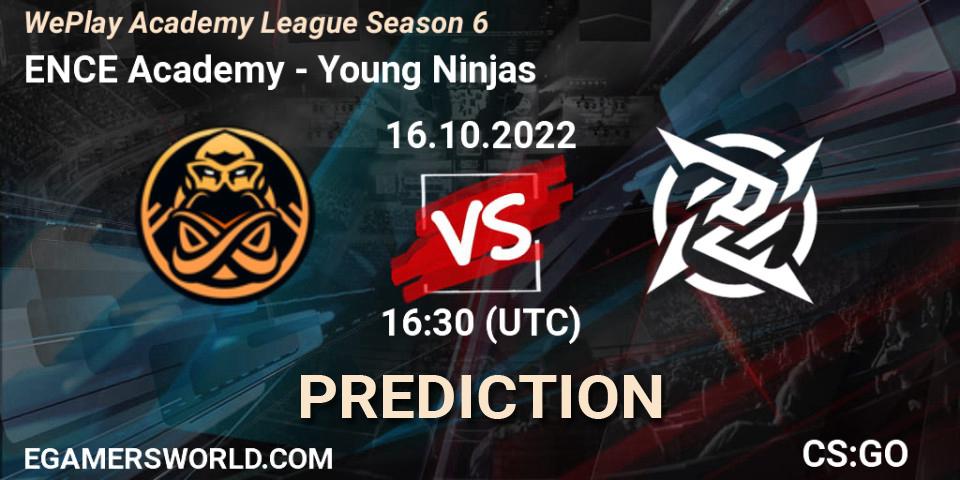 ENCE Academy vs Young Ninjas: Match Prediction. 16.10.2022 at 16:50, Counter-Strike (CS2), WePlay Academy League Season 6