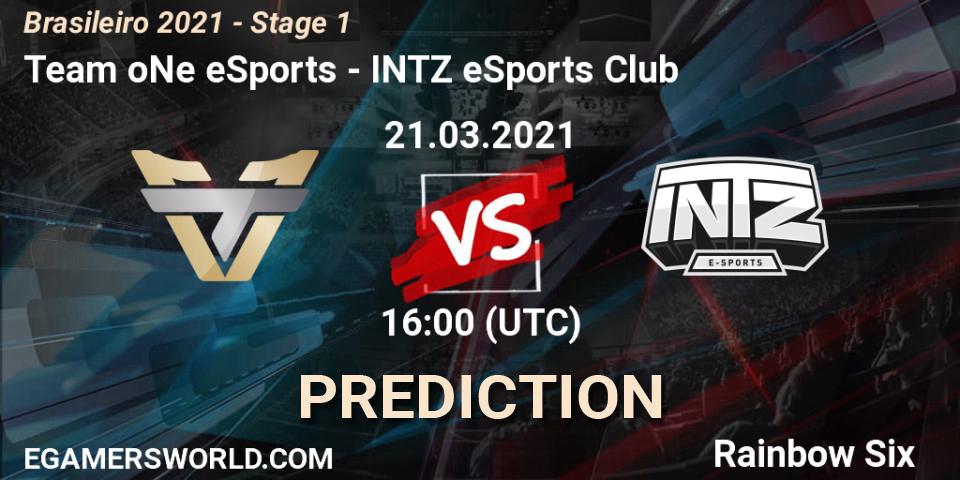 Team oNe eSports vs INTZ eSports Club: Match Prediction. 21.03.2021 at 16:00, Rainbow Six, Brasileirão 2021 - Stage 1