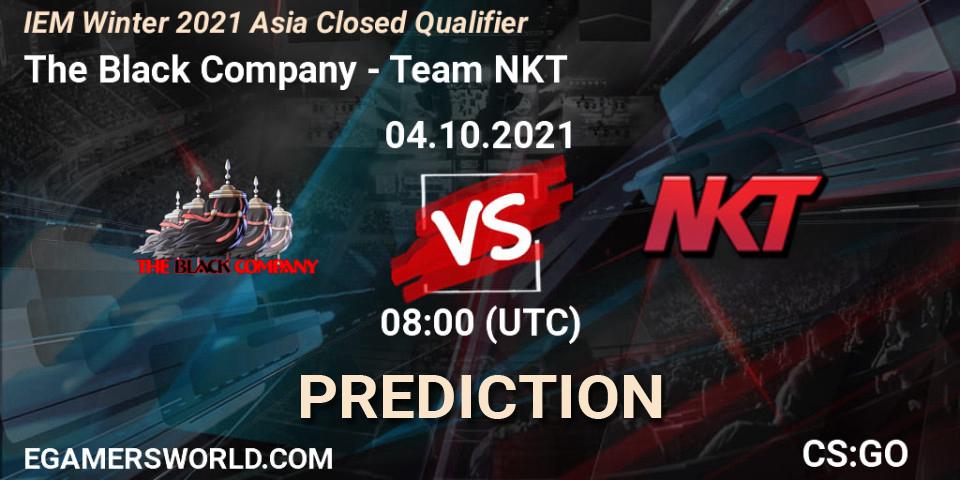 The Black Company vs Team NKT: Match Prediction. 04.10.2021 at 08:00, Counter-Strike (CS2), IEM Winter 2021 Asia Closed Qualifier