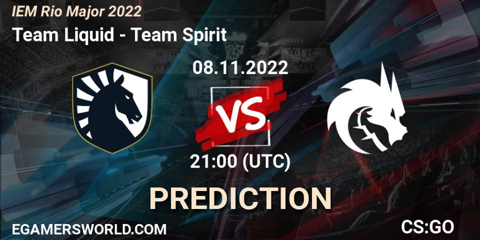 Team Liquid vs Team Spirit: Match Prediction. 08.11.22, CS2 (CS:GO), IEM Rio Major 2022