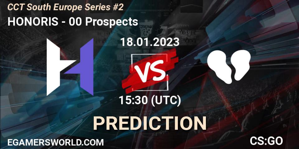 HONORIS vs 00 Prospects: Match Prediction. 18.01.23, CS2 (CS:GO), CCT South Europe Series #2