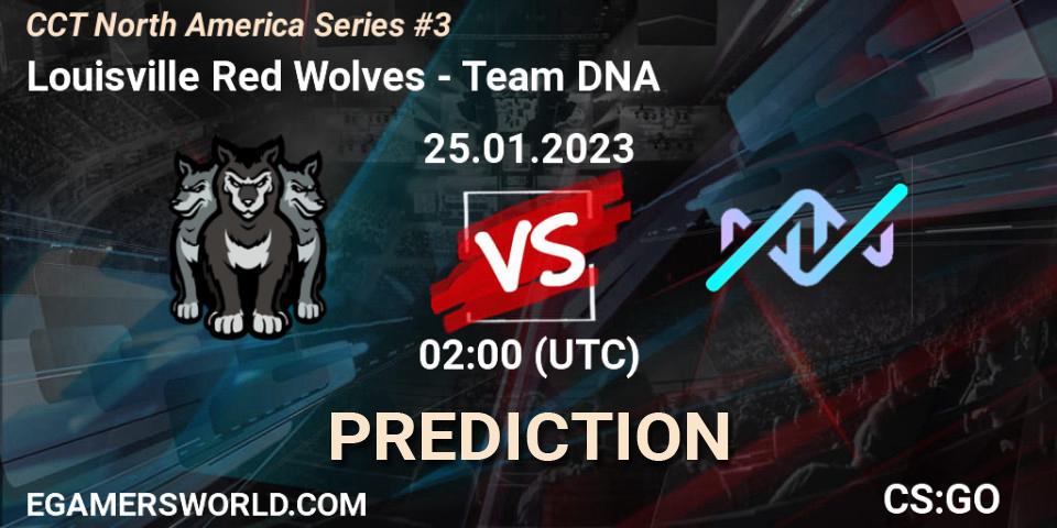 Louisville Red Wolves vs Team DNA: Match Prediction. 25.01.23, CS2 (CS:GO), CCT North America Series #3