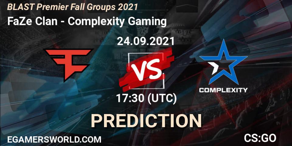 FaZe Clan vs Complexity Gaming: Match Prediction. 24.09.2021 at 18:30, Counter-Strike (CS2), BLAST Premier Fall Groups 2021