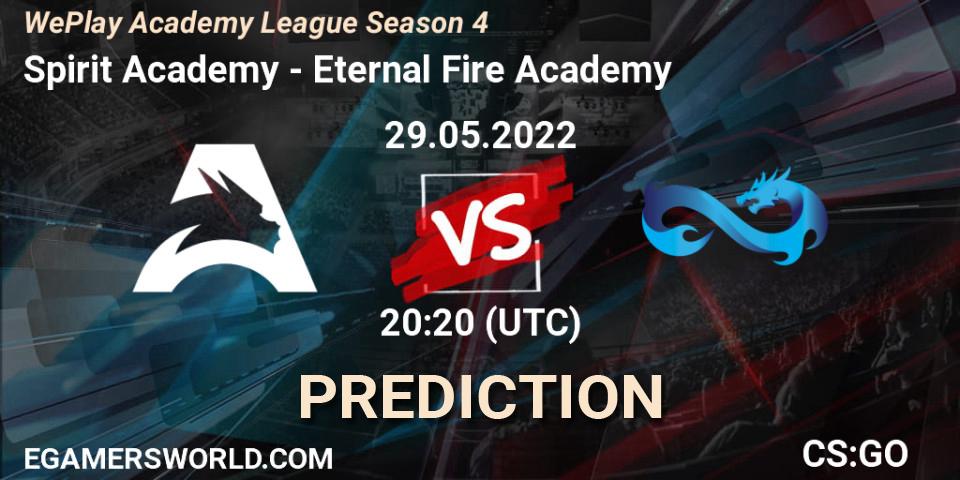 Spirit Academy vs Eternal Fire Academy: Match Prediction. 29.05.22, CS2 (CS:GO), WePlay Academy League Season 4