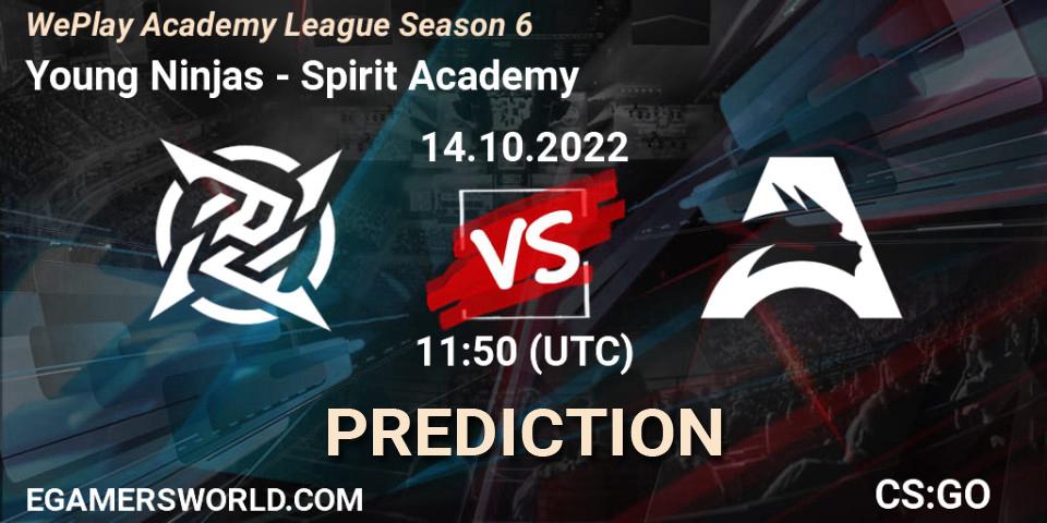 Young Ninjas vs Spirit Academy: Match Prediction. 14.10.2022 at 11:50, Counter-Strike (CS2), WePlay Academy League Season 6