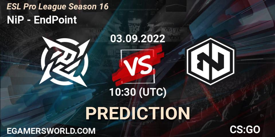 NiP vs EndPoint: Match Prediction. 03.09.2022 at 10:30, Counter-Strike (CS2), ESL Pro League Season 16
