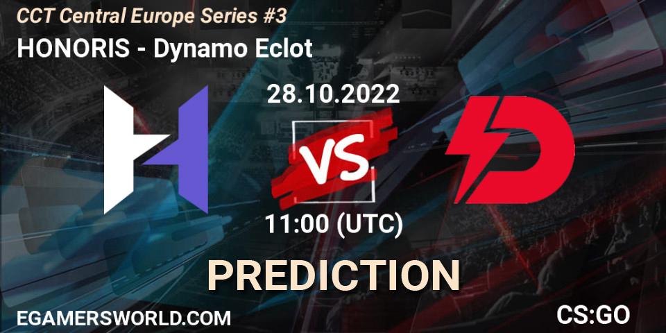 HONORIS vs Dynamo Eclot: Match Prediction. 28.10.2022 at 11:00, Counter-Strike (CS2), CCT Central Europe Series #3