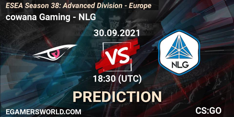 cowana Gaming vs NLG: Match Prediction. 01.10.2021 at 17:00, Counter-Strike (CS2), ESEA Season 38: Advanced Division - Europe
