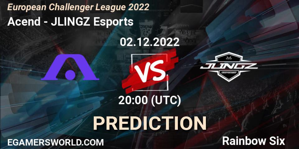 Acend vs JLINGZ Esports: Match Prediction. 02.12.22, Rainbow Six, European Challenger League 2022