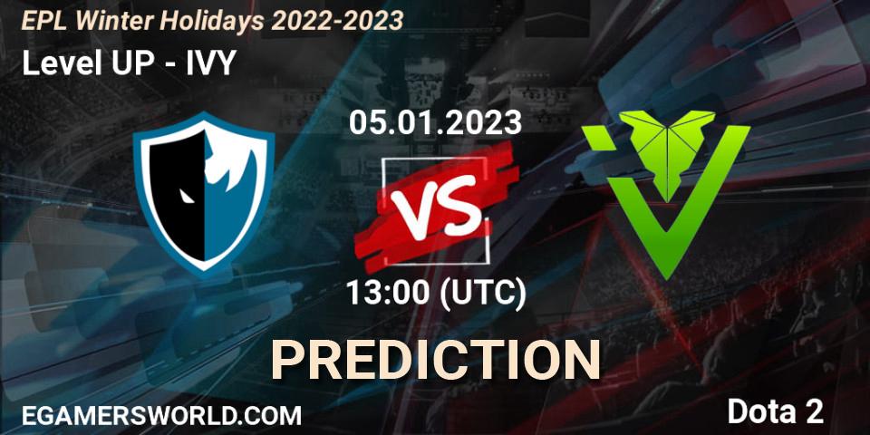 Level UP vs IVY: Match Prediction. 05.01.23, Dota 2, EPL Winter Holidays 2022-2023