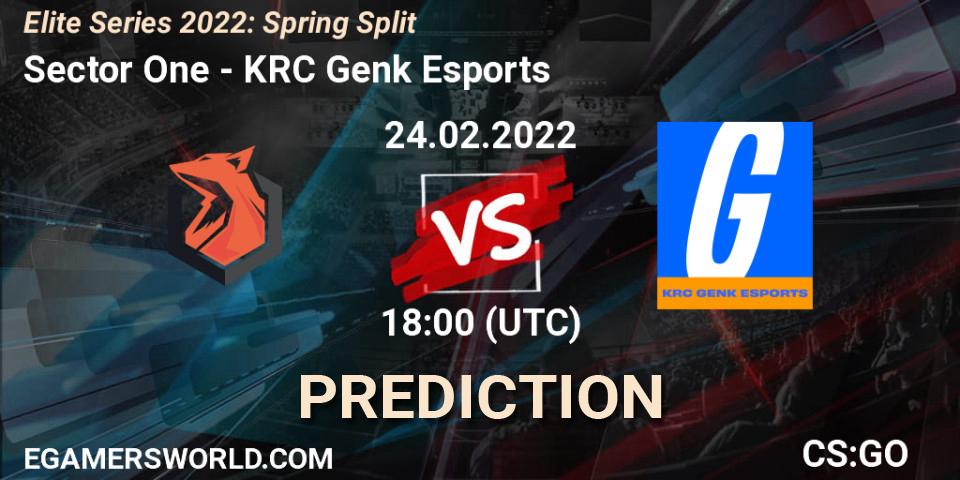 Sector One vs KRC Genk Esports: Match Prediction. 24.02.2022 at 18:00, Counter-Strike (CS2), Elite Series 2022: Spring Split