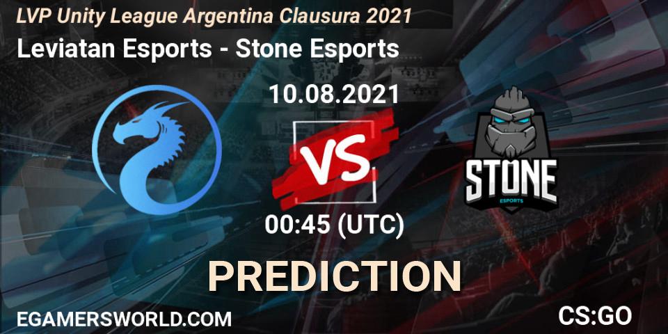 Leviatan Esports vs Stone Esports: Match Prediction. 10.08.2021 at 00:45, Counter-Strike (CS2), LVP Unity League Argentina Clausura 2021