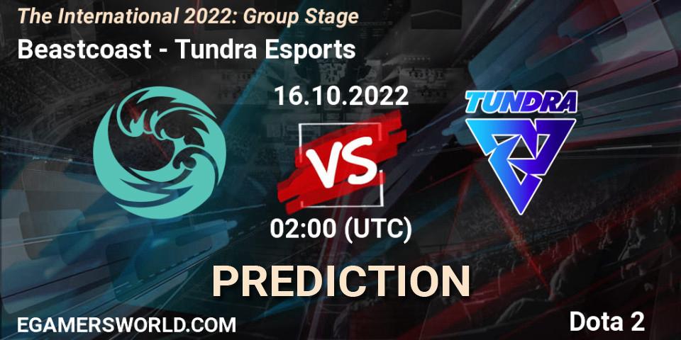 Beastcoast vs Tundra Esports: Match Prediction. 16.10.2022 at 02:02, Dota 2, The International 2022: Group Stage