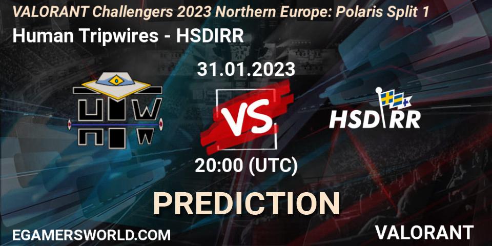 Human Tripwires vs HSDIRR: Match Prediction. 31.01.23, VALORANT, VALORANT Challengers 2023 Northern Europe: Polaris Split 1