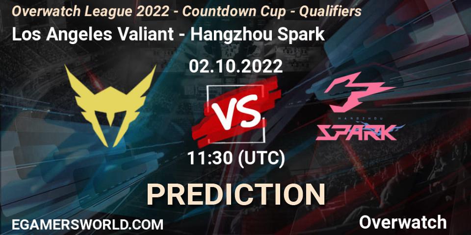 Los Angeles Valiant vs Hangzhou Spark: Match Prediction. 02.10.2022 at 12:15, Overwatch, Overwatch League 2022 - Countdown Cup - Qualifiers