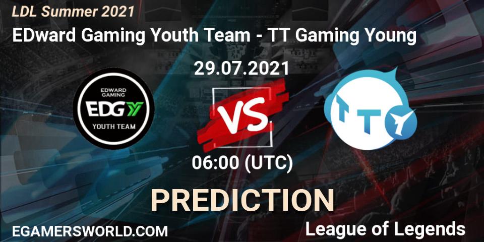 EDward Gaming Youth Team vs TT Gaming Young: Match Prediction. 30.07.2021 at 07:00, LoL, LDL Summer 2021