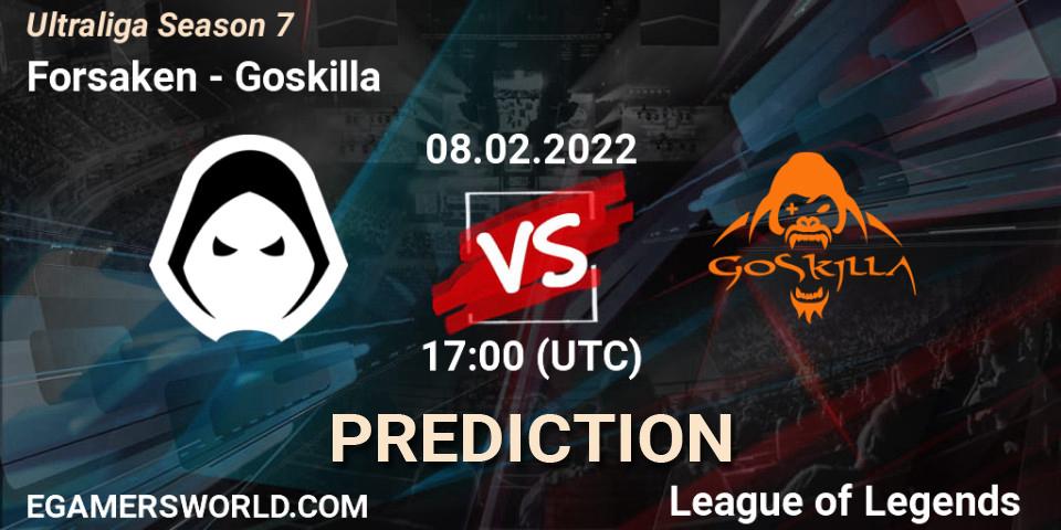 Forsaken vs Goskilla: Match Prediction. 08.02.2022 at 17:00, LoL, Ultraliga Season 7